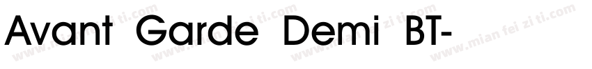 Avant Garde Demi BT字体转换